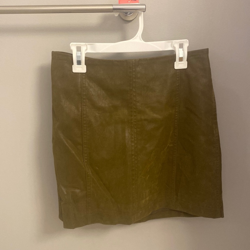 free people army green skirt